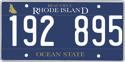 RI license plate 192895