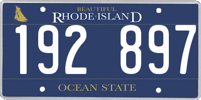 RI license plate 192897
