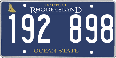 RI license plate 192898