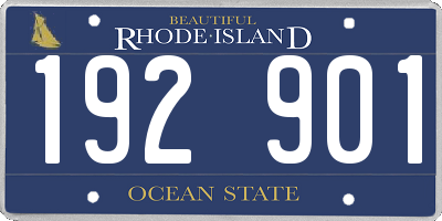 RI license plate 192901