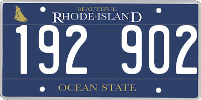 RI license plate 192902
