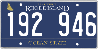 RI license plate 192946