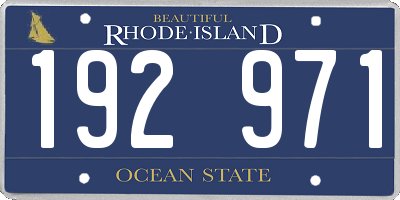 RI license plate 192971