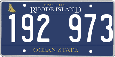 RI license plate 192973