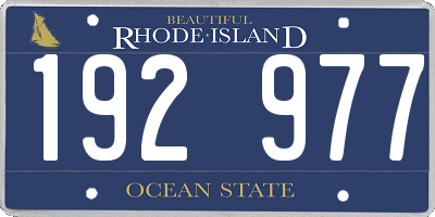 RI license plate 192977