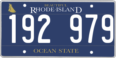RI license plate 192979