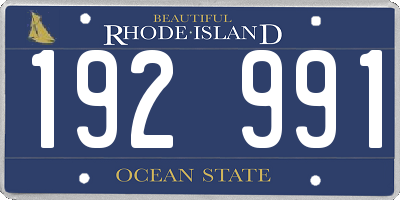 RI license plate 192991