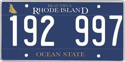RI license plate 192997