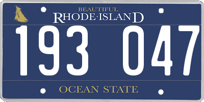RI license plate 193047