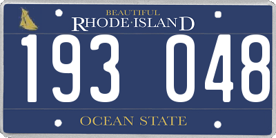 RI license plate 193048
