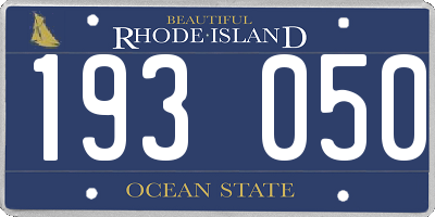 RI license plate 193050