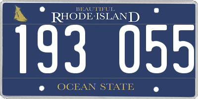 RI license plate 193055