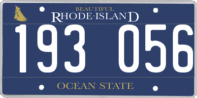 RI license plate 193056