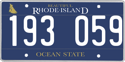 RI license plate 193059