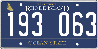 RI license plate 193063