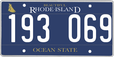 RI license plate 193069
