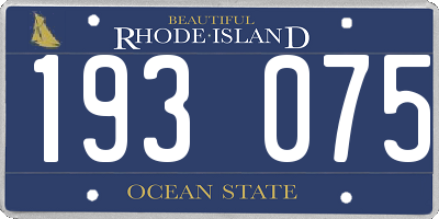 RI license plate 193075