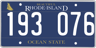 RI license plate 193076