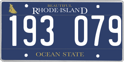 RI license plate 193079