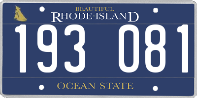 RI license plate 193081