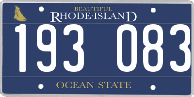 RI license plate 193083