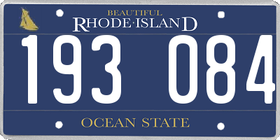 RI license plate 193084