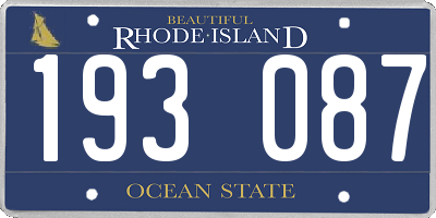 RI license plate 193087