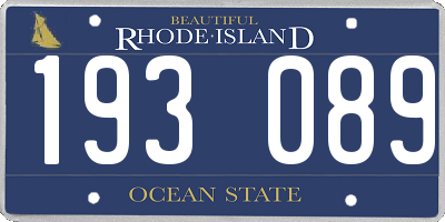 RI license plate 193089