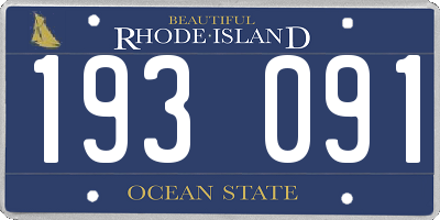RI license plate 193091