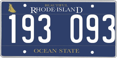 RI license plate 193093