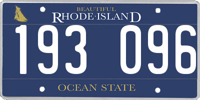 RI license plate 193096