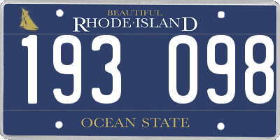 RI license plate 193098