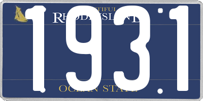 RI license plate 1931