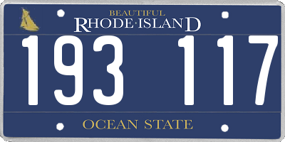 RI license plate 193117