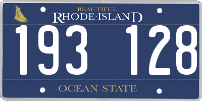 RI license plate 193128