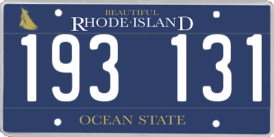 RI license plate 193131