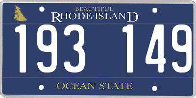 RI license plate 193149
