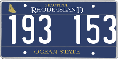 RI license plate 193153