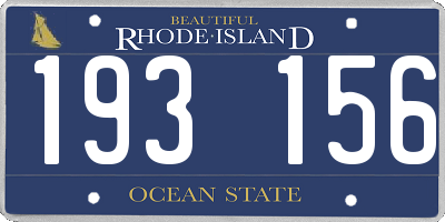 RI license plate 193156