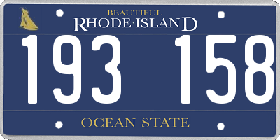 RI license plate 193158