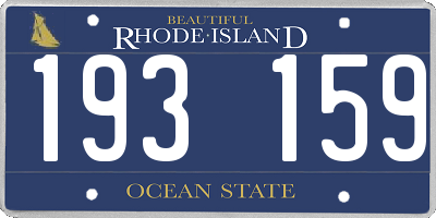 RI license plate 193159
