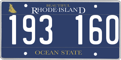RI license plate 193160