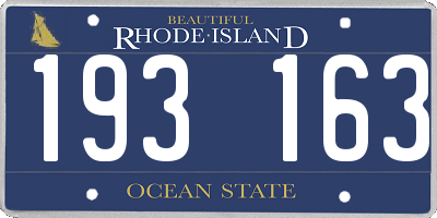 RI license plate 193163