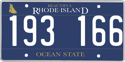 RI license plate 193166