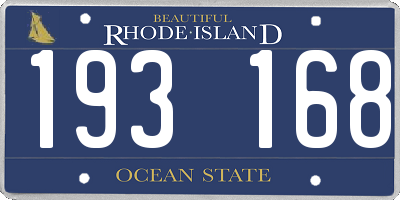 RI license plate 193168