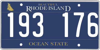 RI license plate 193176