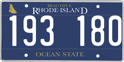 RI license plate 193180