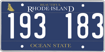 RI license plate 193183