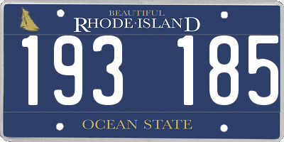 RI license plate 193185