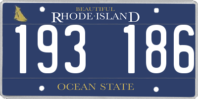 RI license plate 193186